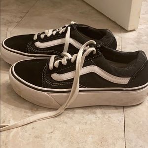 Black platform vans